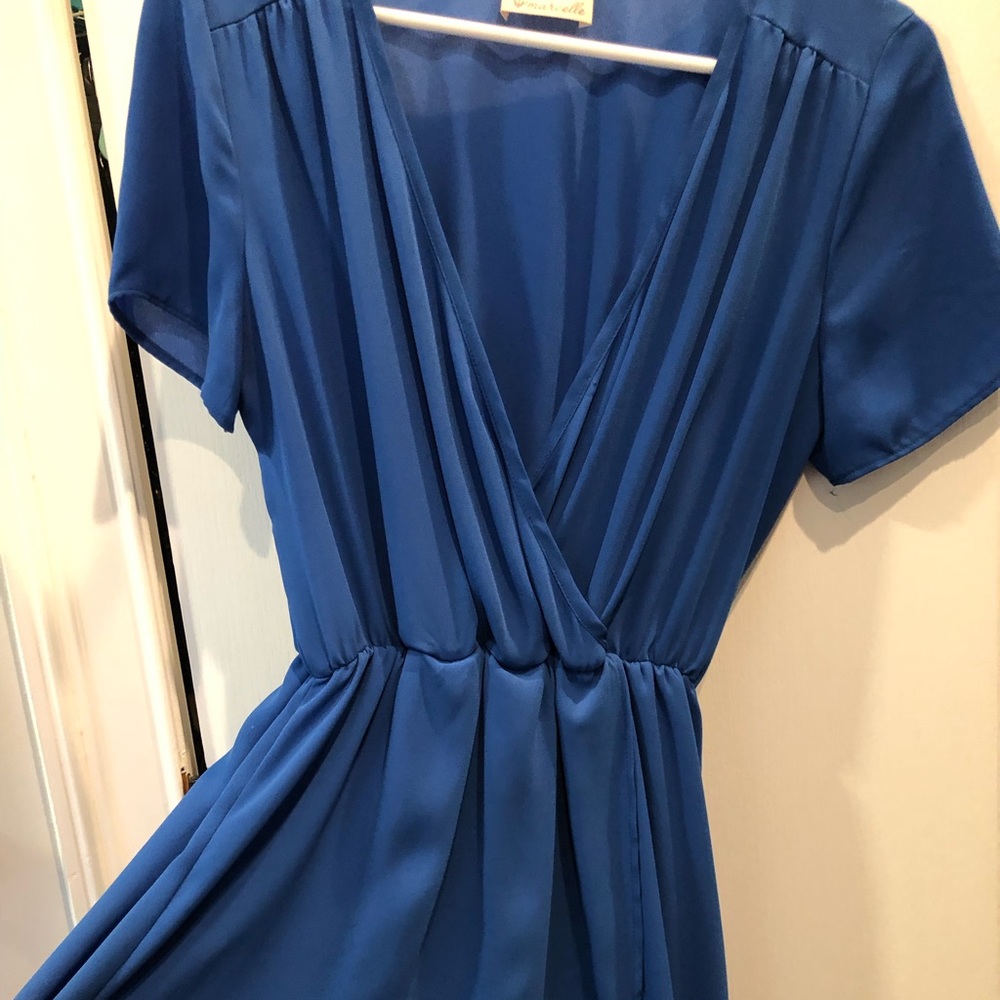 Lizard Thicket Blue Wrap Dress